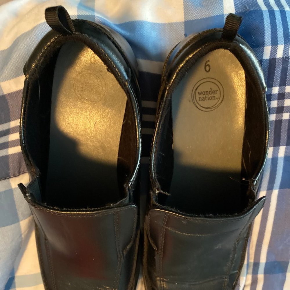 Wonder Nation, Boys Size 6 Black Dress Shoes